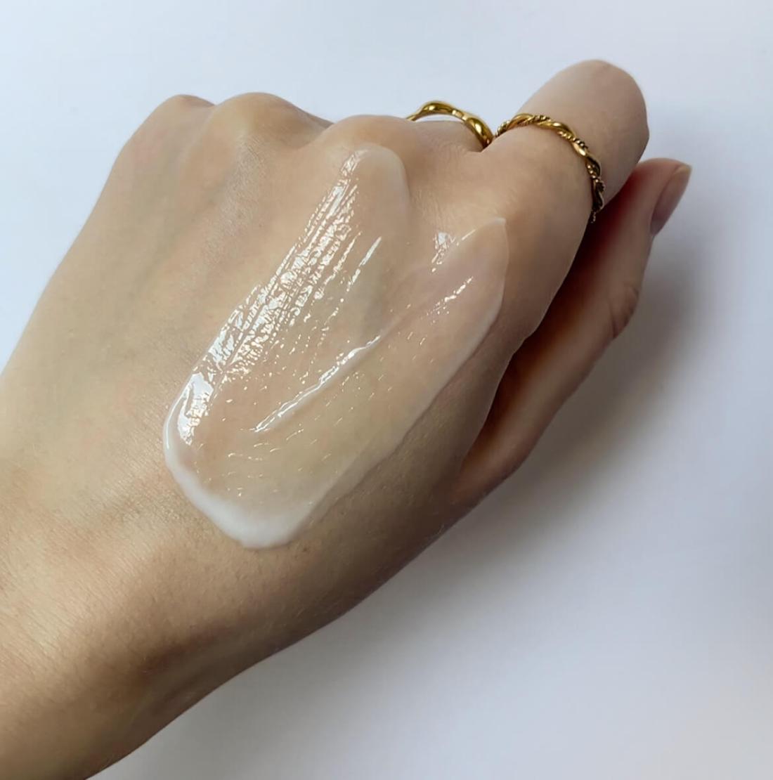 Dermatica Vitamin C texture swatched on hand