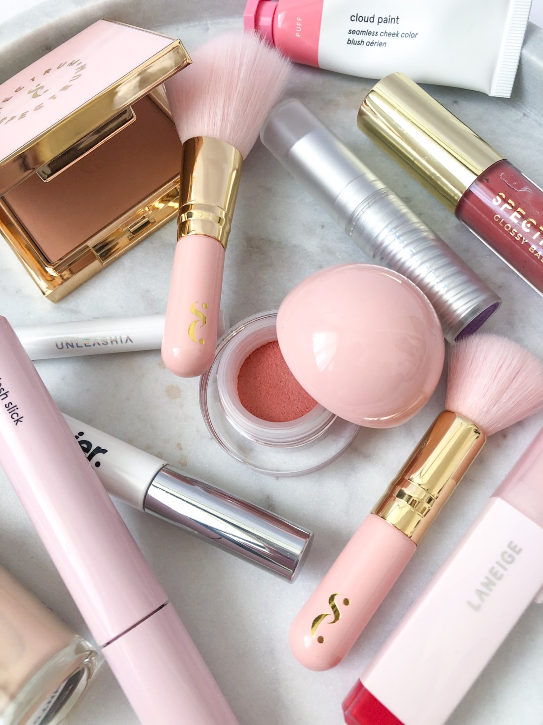 Glossier, Spectrum, Unleashia makeup