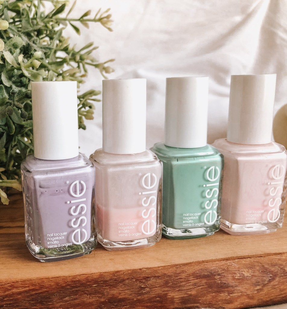 pastel Essie nail polish selection