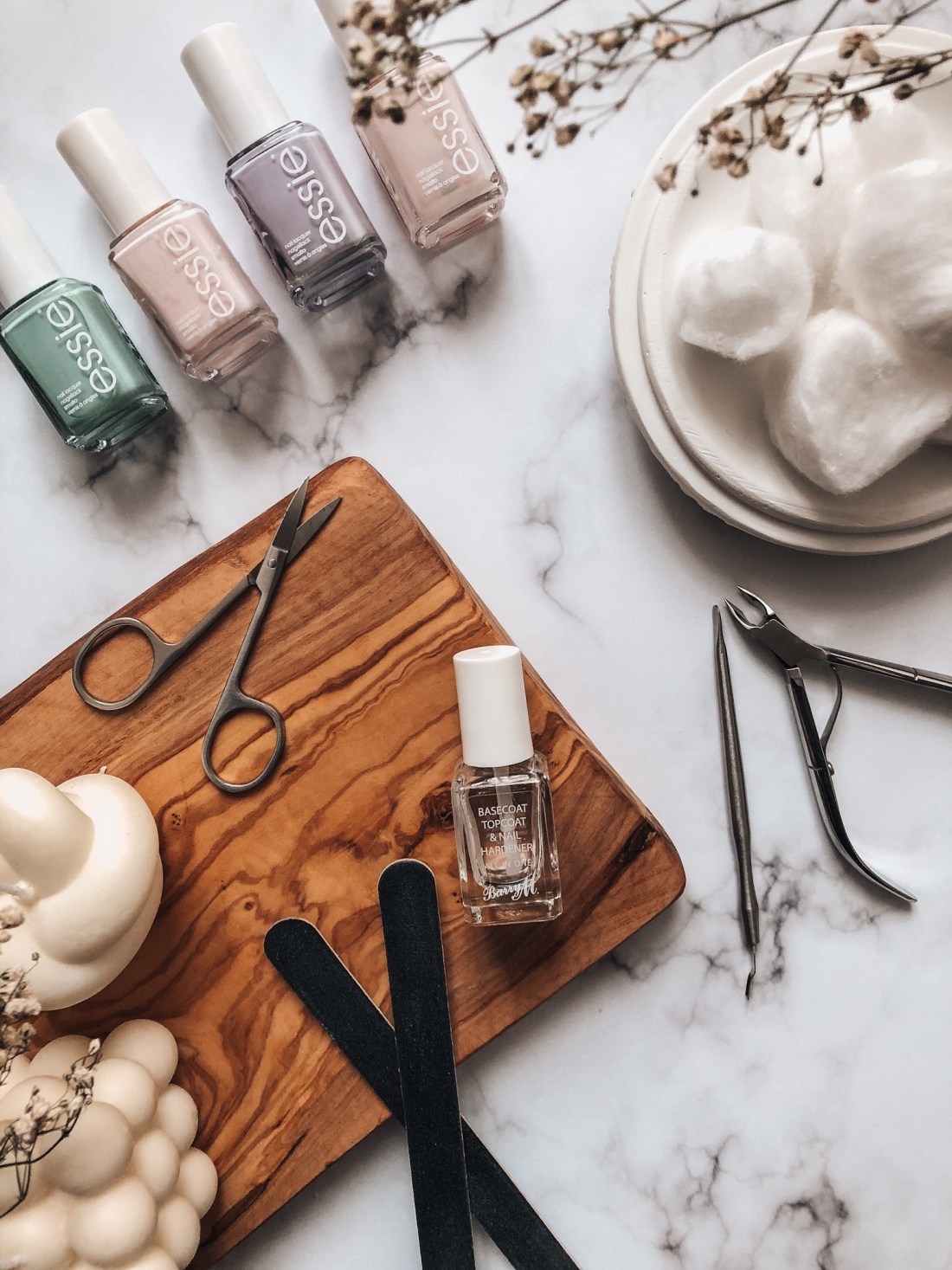 Essie nail polish and manicure tools