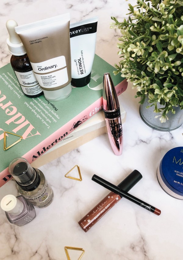 Drugstore beauty products.