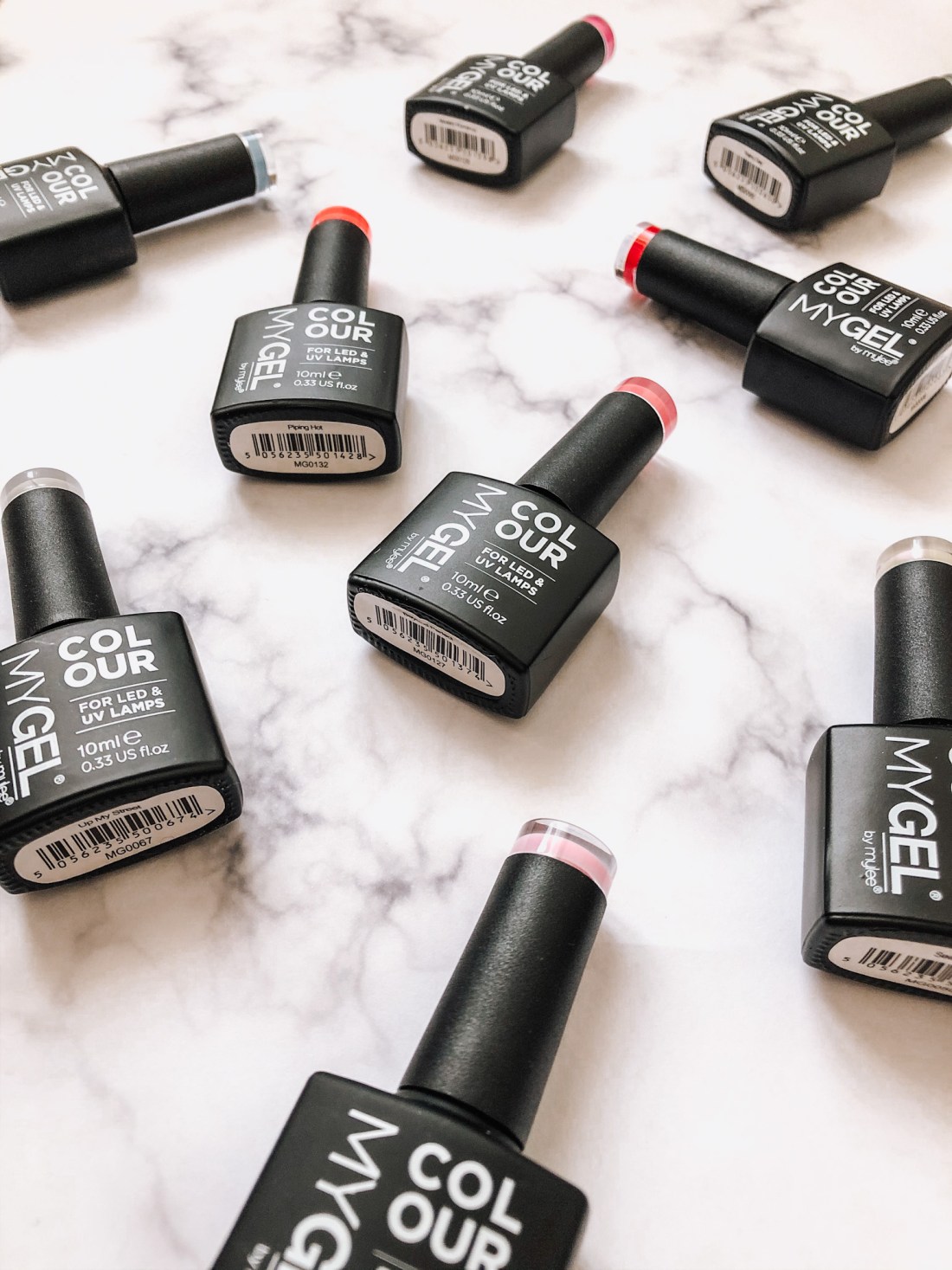 Selection of Mylee gel nail polishes