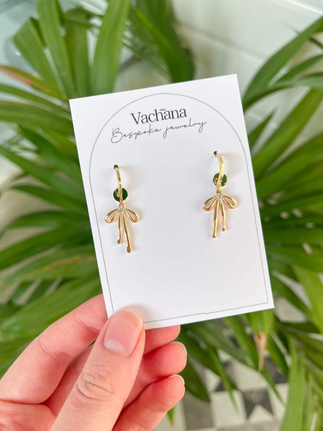Gold earrings from UK-based Etsy jewellery shops