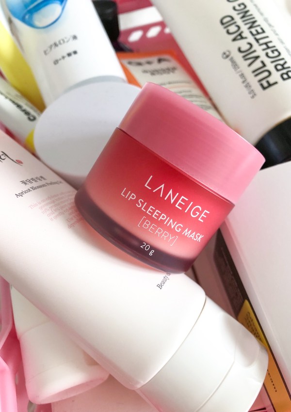 Pile of skincare products