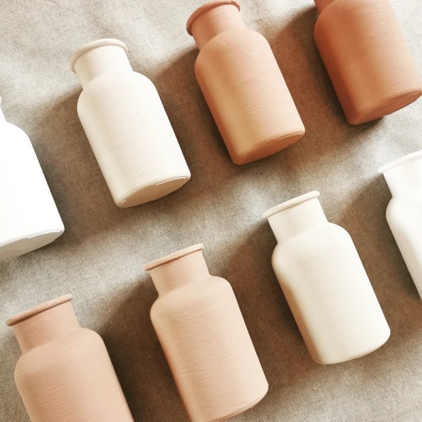 Small Vase Milk Bottle Vase Farmhouse Vase Rustic Mini image 1