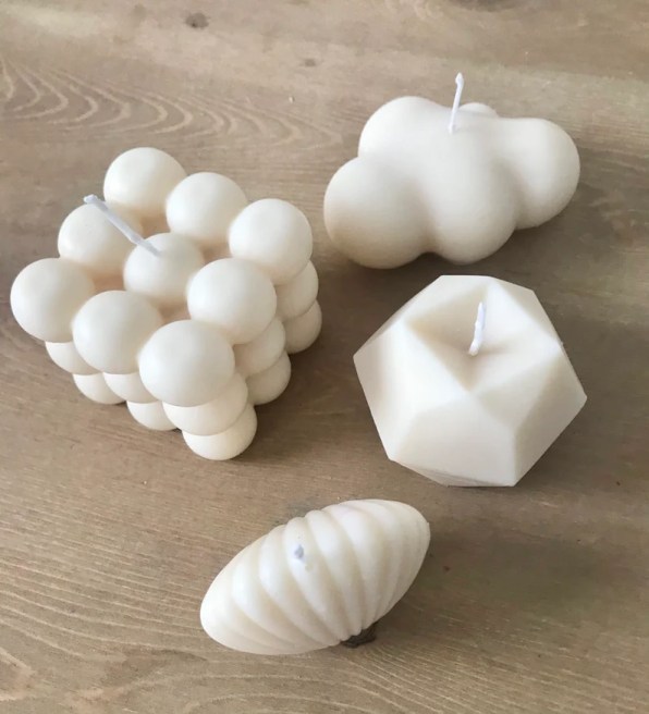 Handmade soy wax candles highly scented candles white All 4 styles