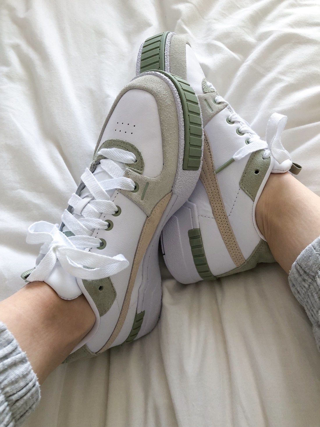 Puma Cali Sport Trainers in Sage Green