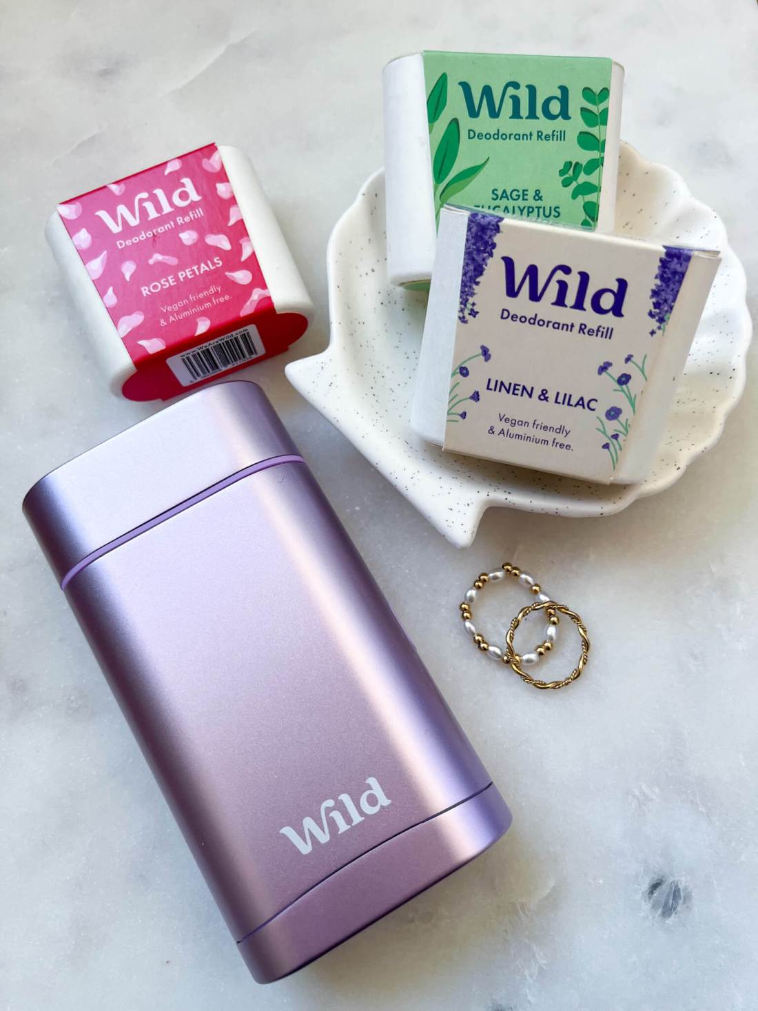 Wild natural deodorant with three different refills