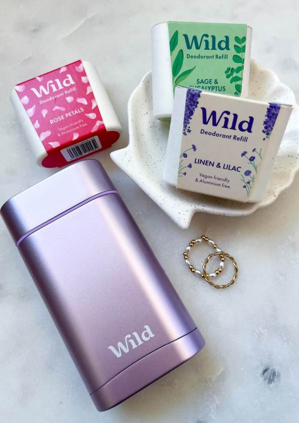Wild natural deodorant with three different refills